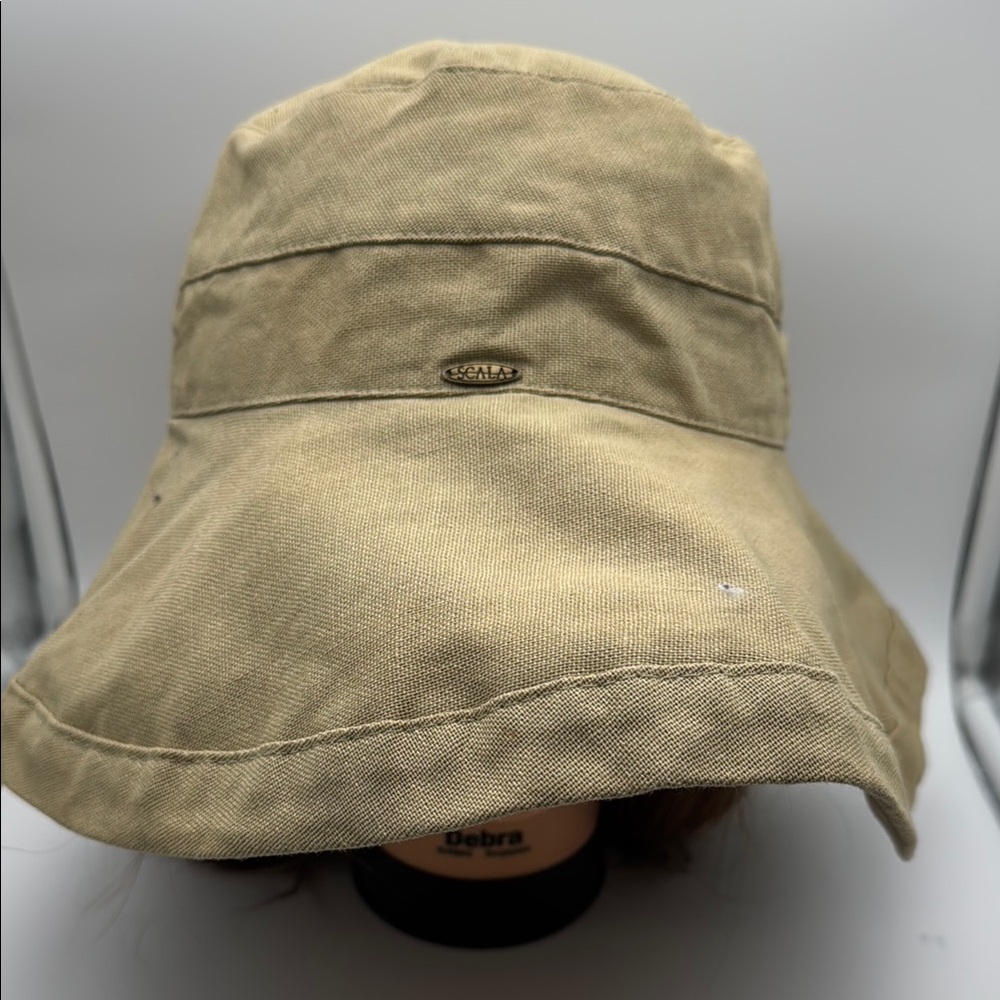 Scala Beige Wide-Brim Hat‎